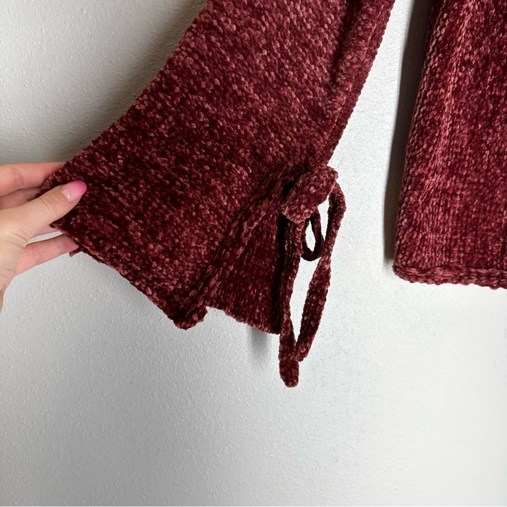 Sundance Heather Samantha Chenille Sweater Red Size Small Women’s Flare Sleeves - Picture 7 of 11